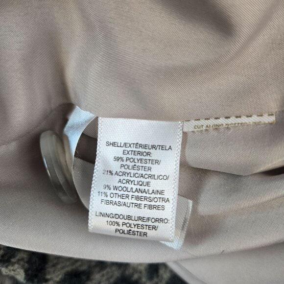 Loft Wool Blend Leopard Print One Button Blazer Jacket Size 2 - Picture 4 of 6